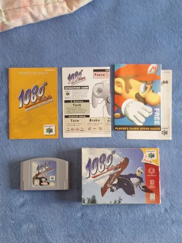 1080° Snowboarding c/ Caixa e Manual - Nintendo 64 - Cartucho Ótimo estado p/ Colecionador