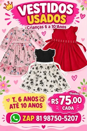 Promoção de vestido Festa T. 6 a 10 anos