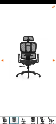 Cadeira de Escritório Dr. Office Business, Preta, Mesh, 2D, Suporta até 120KG