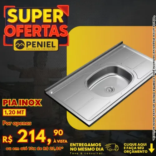 Pia Inox 1,20m