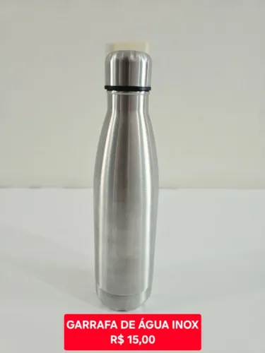 Garrafa De Água Squeeze em Aço Inox