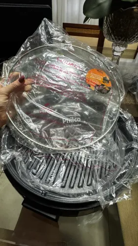 Grill elétrico Philco com tampa de vidro NOVO