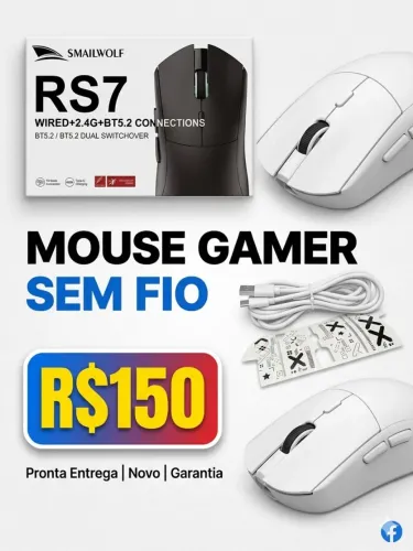 Mouse gamer sem fio 