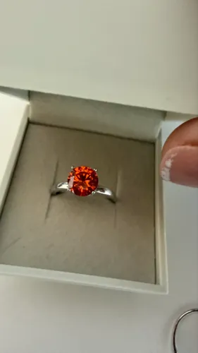 Anel na cor Aperol ( Tamanho redimensionavel)