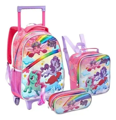 OFERTA KIT MOCHILA INFANTIL CARRINHO