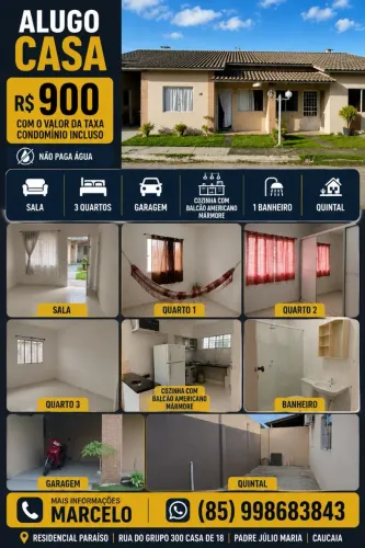 Alugo casa em residencial