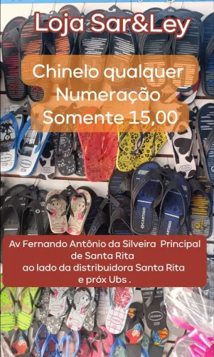 Chinelos somente 15,00
