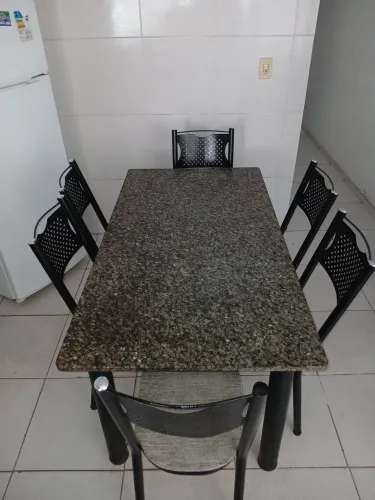 MESA 6 LUGARES (TAMPO DE GRANITO 140cm x 70cm))