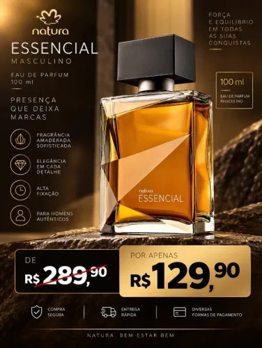 Deo Parfum Essencial Tradicional Maculino 100 ml 