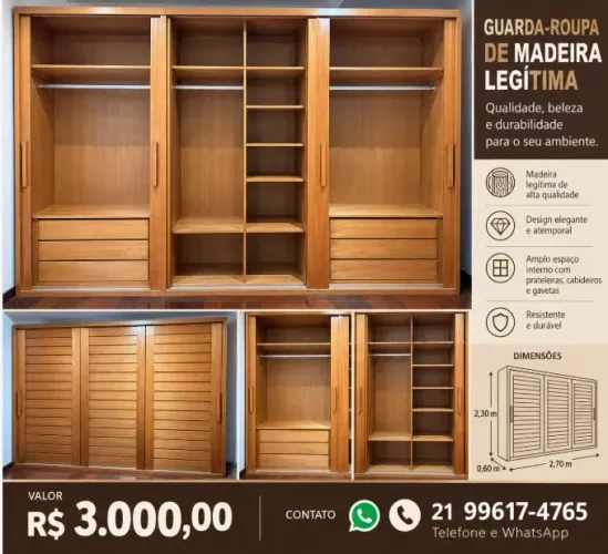 Guarda Roupa - Madeira Legítima