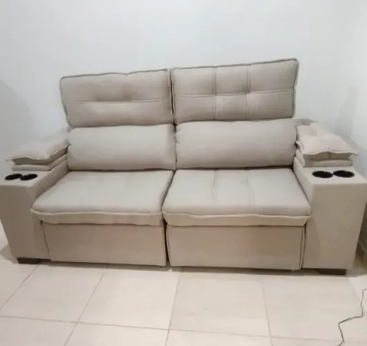 Sofá Retrátil e Reclinável Amazonas 2,00m Linho -SUPER OFERTA !