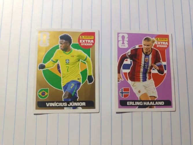 Figurinhas Vini Jr e Haaland