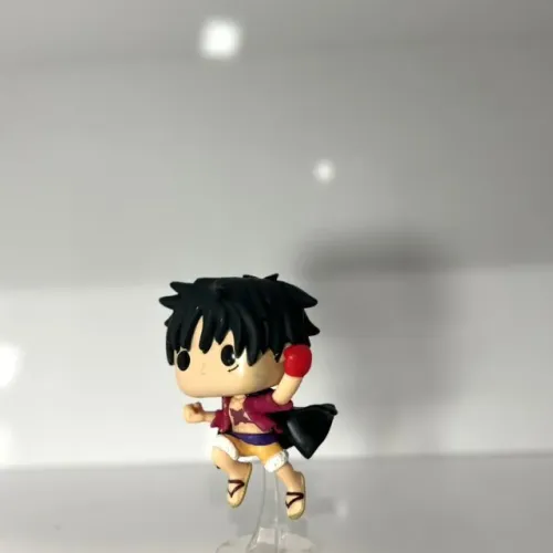 Boneco Luffy One Piece Colecionável com Base - Mini Figure Anime