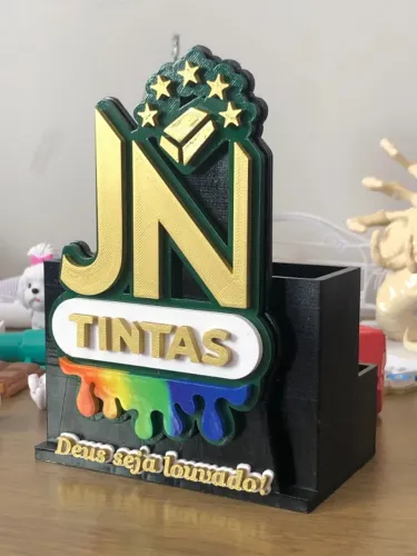 Porta Treco Personalizado 3D com Logo da Empresa - Organizador de Mesa