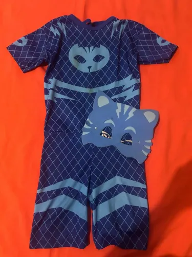 Fantasia Infantil PJ Masks Completa com Máscara