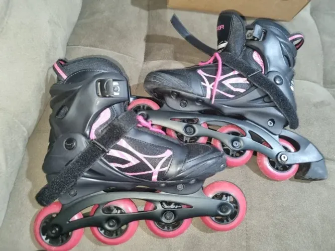 Patins OXER Byte Abec 7 profissional nº 39 com Kit de Proteção Bel Sports R$ 400,00