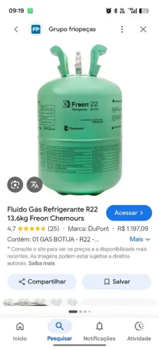 Fluido R22 , 410a , 141 b 134a 