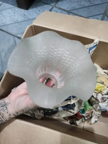 Lustre - Cúpula para abajur em cristal antigo, antiguidade / cúpula antiga / lustre antigo