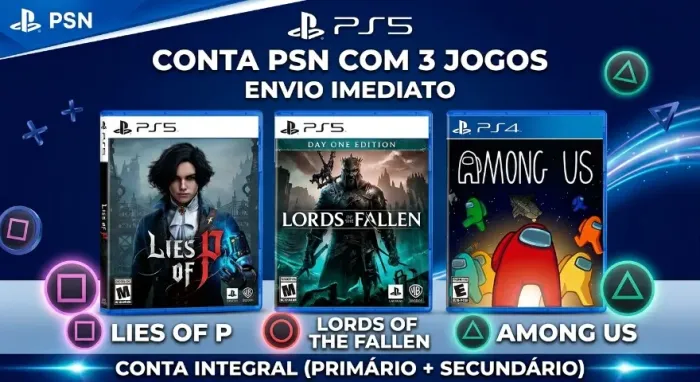 Jogos PS4/PS5 - Lies of P, Lord of Fallen e Among Us