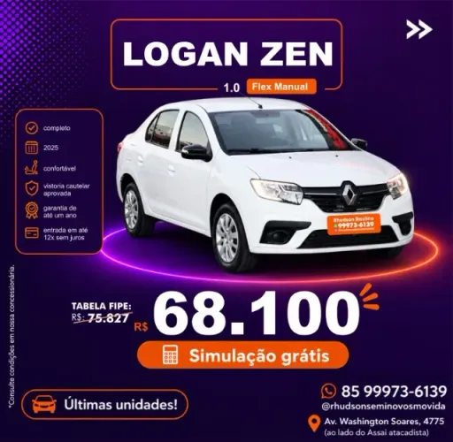 Renault Logan Zen Flex 1.0 12V 4P Mec. 2025