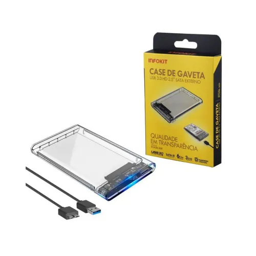 Case para hd externo USB 3.0 infokit