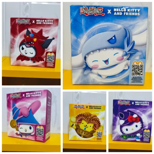 Coleção Yu-Gi-Oh! x Hello Kitty & Friends ? McDonald's (McLanche Feliz) - 5 Unidades
