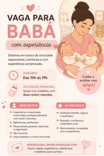 Vaga para Babá