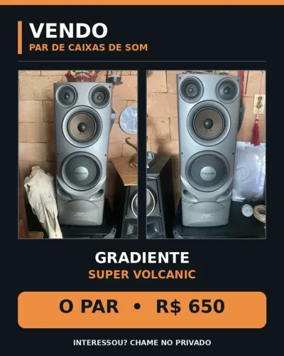Vendo caixas Gradiente super vulcanic 