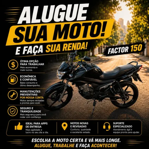Aluguel de Motos para Trabalhar ou Uso Particular em Foz do Iguaçu/PR