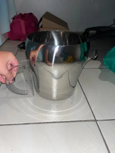 Balde de gelo/utensílio inox em ótimo estado
