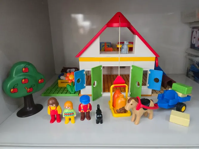 Playmobil 123 fazendinha importado usado original