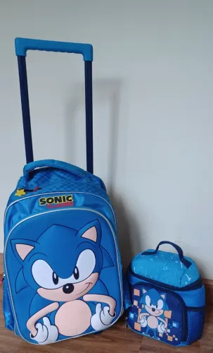 Kit mochila + lancheira do sonic