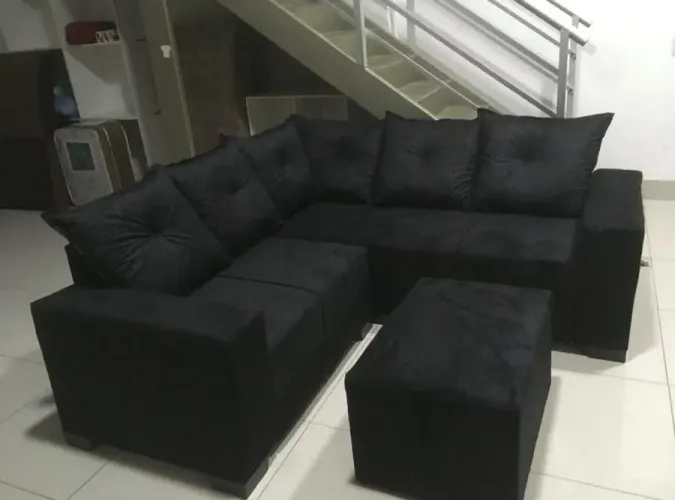 Sofá 5 lugares preto