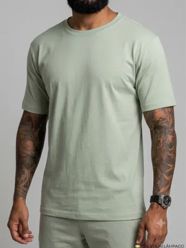 Camiseta lisa algodão