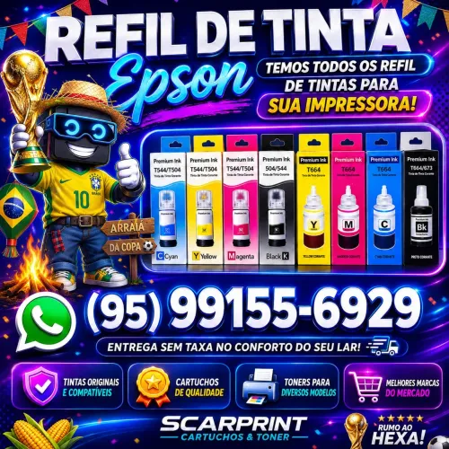 Entrega sem taxa refil de tintas de impressora temos todos os modelos
