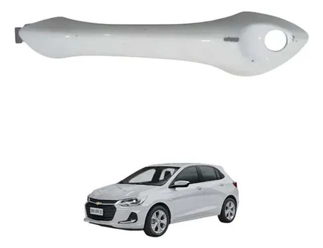 Maçaneta Externa Porta Dianteira Esquerda Gm Onix 2022 Branco Dianteira