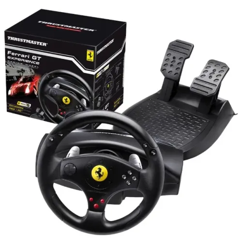 Ferrari GT Experience Wheel + Pedal PC PS3 Controle de Videogame - Com Detalhe
