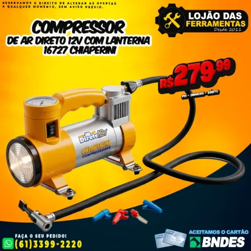 Compressor de Ar Direto 12V Automotivo 16727 Chiaperini