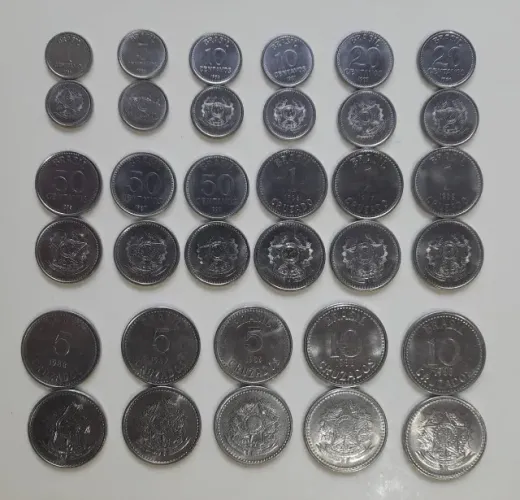 17 moedas Cruzados 1986 a 1988