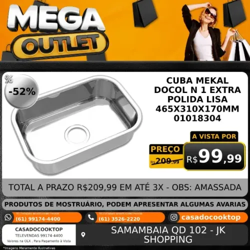 CUBA MEKAL DOCOL N1 EXTRA POLIDA LISA 465X310X170MM