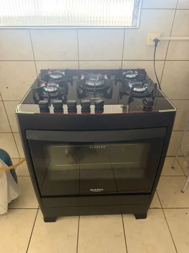 Fogão Dako 5 bocas mesa de vidro