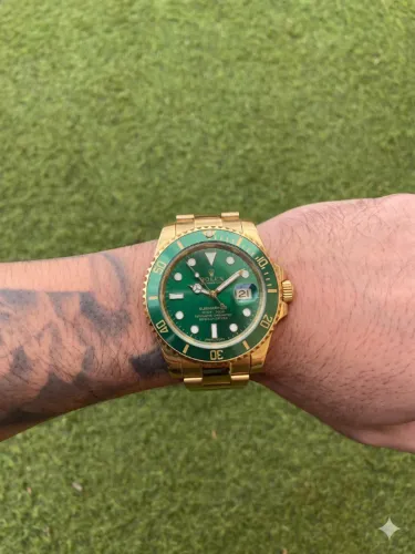 R-O-L-E-X Dourado e verde