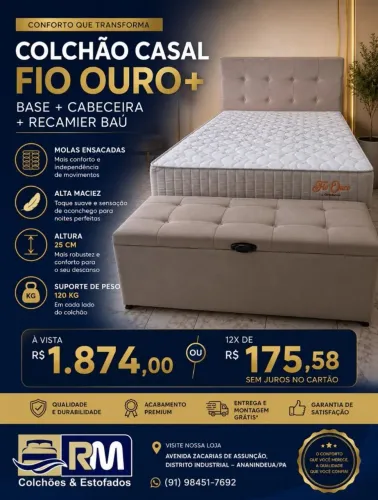 Cama Casal Fio Ouro (Completa)