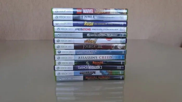 Kit 13 Jogos Originais Xbox 360 | Minecraft, Fable, Mortal Kombat, PES 2016 e Mais