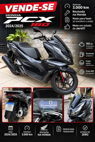 HONDA PCX 160 2024/2025 ? APENAS 3.700 KM
