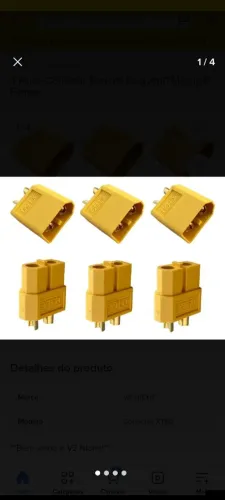 3 pares plug conector XT60  *