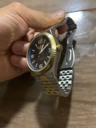 Relógio Atlantis Quartz Masculino Bicolor (Prata e Dourado)