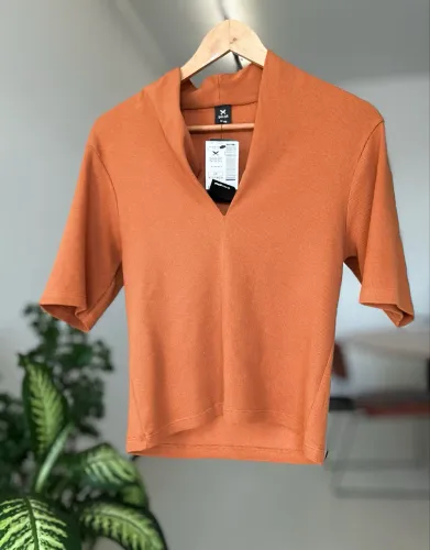 Blusa Canelada GG Hering Laranja NOVA