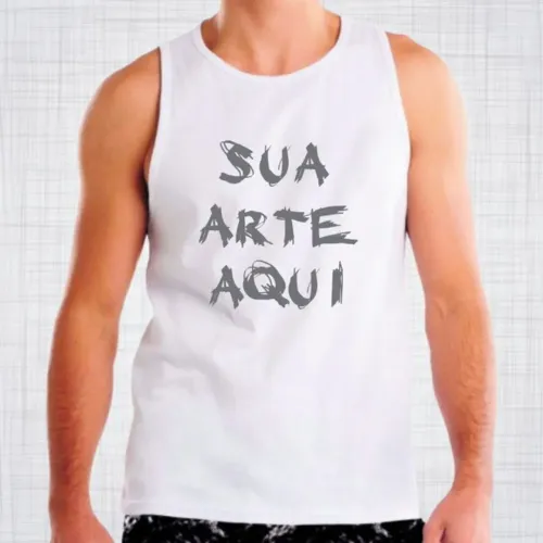 Regatas brancas personalizadas por apenas 25$ reais 