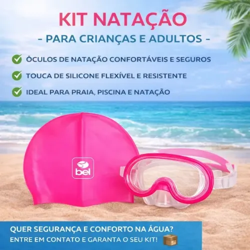 Kit Mergulho Infantil - Touca + Máscara Bel